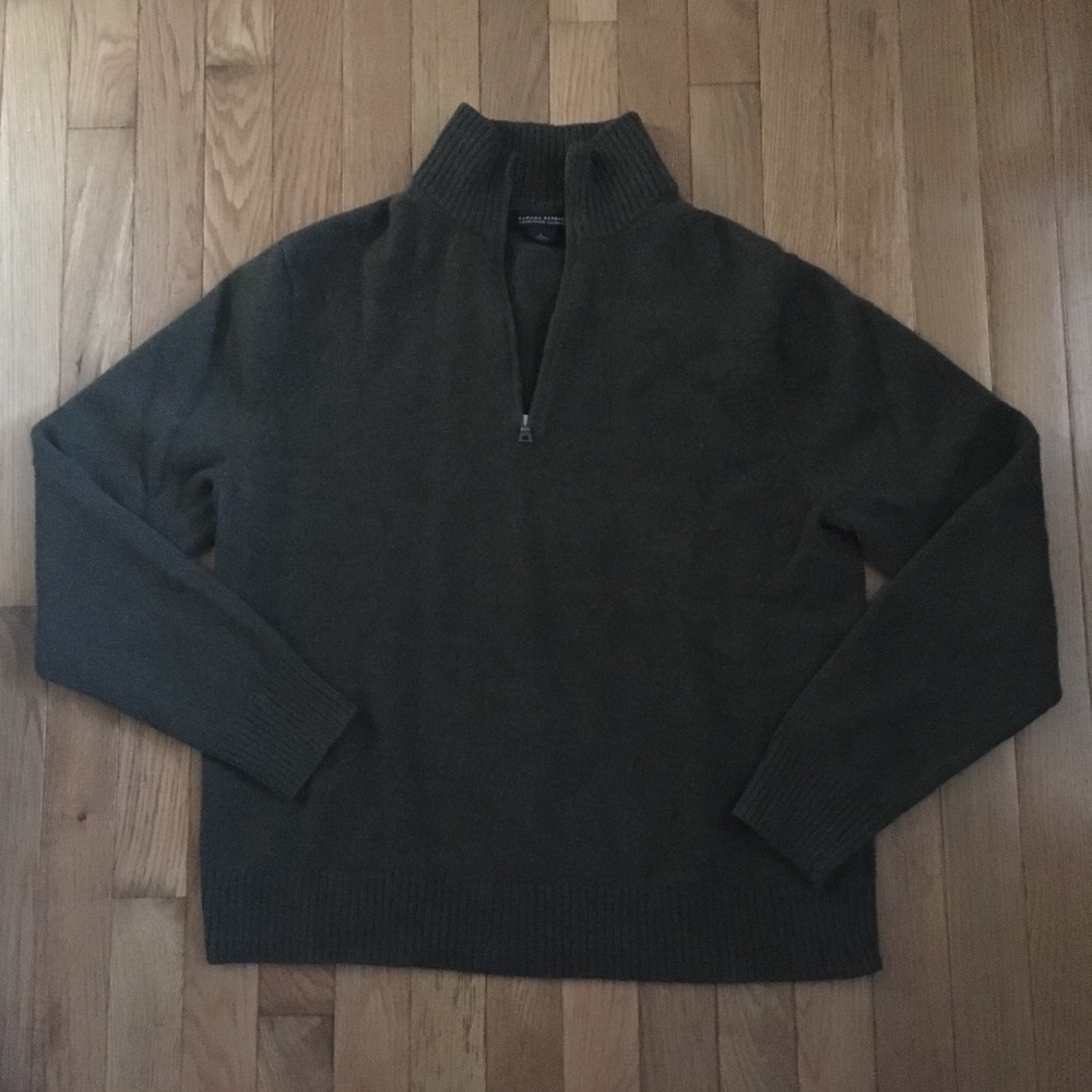 Banana Republic Lambswool Cashmere 1/4 Zip Sweater